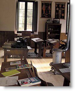 Interior del Museo de la Escuela Rural de Asturias