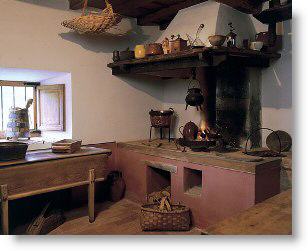 Cocina de llar en la casa museo